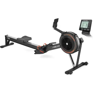 【live only】YOSUDA R2 Rowing Machine for Home, Professional Adjustable Air Resistance Rower Machines with Self-Powered Monitor, 53.7'' Row Rail, Ergonomic Comfort Seat, Easy Storage