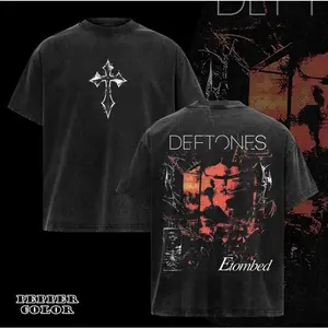 Heavy metal shirt men's and women's T-shirt music pattern T-shirt rock band retro music lover retro band casual comfortable cotton fit top men's holiday short sleeved round neck streetwear