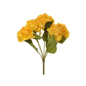 22.5" Silk Hydrangea Bush Yellow