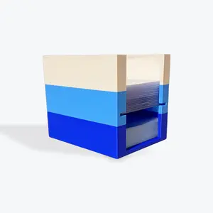 Penny Sleeve & Toploader Dispenser from Trainer Tools - Original Toploader Tower TM - Trading Card Organizer - Blue Ombré - Custom Made 3D Printed Collectible Storage Trading Card Organizer for KPop Pokémon Lorcana TCG One Piece Sports Cards Collectors