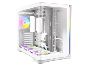 Antec C5 Curve ARGB, 4 x 120mm ARGB PWM Fans Included, Up to 10 Fans Simultaneously, Type-C 3.2 Gen 2 Port, Curved Tempered Glass Front & Side Panels, 360mm Radiator Support, Mid-Tower ATX PC Case