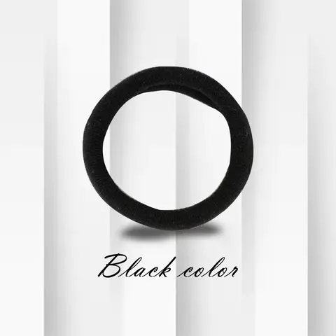 Women's 1PC Basic Plain Soft Cotton Seamless Hair Tie - Gentle Grip Elastic Ponytail Accessory, One Size, No Damage for Thick Hair, Daily Fashion Use