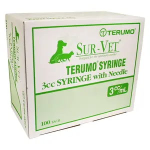Rx Terumo SUR-VET Luer Lock Syringe with Needle, 3 cc LL, 100 ct