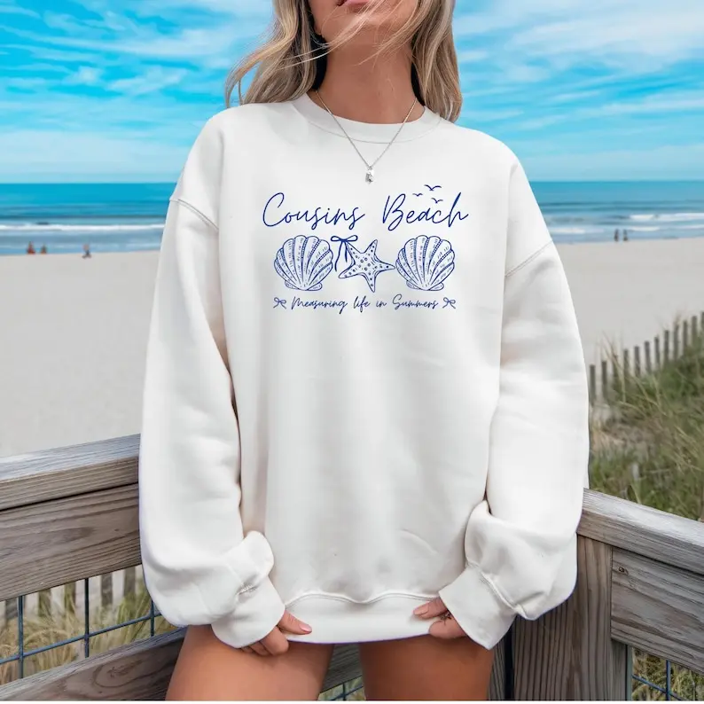 Cousins Beach Sweatshirt, The Summer I Turned Pretty Merch, Cozy TV Show Style, Book Lover Gift, Summer Romance Design