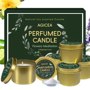 AGICEA 6-Pack Scented Soy Wax Candles – Long-Lasting Aromatherapy Gift Set with Six Fragrances, Ideal for Women’s Birthday, Mother’s Day & Thanksgiving