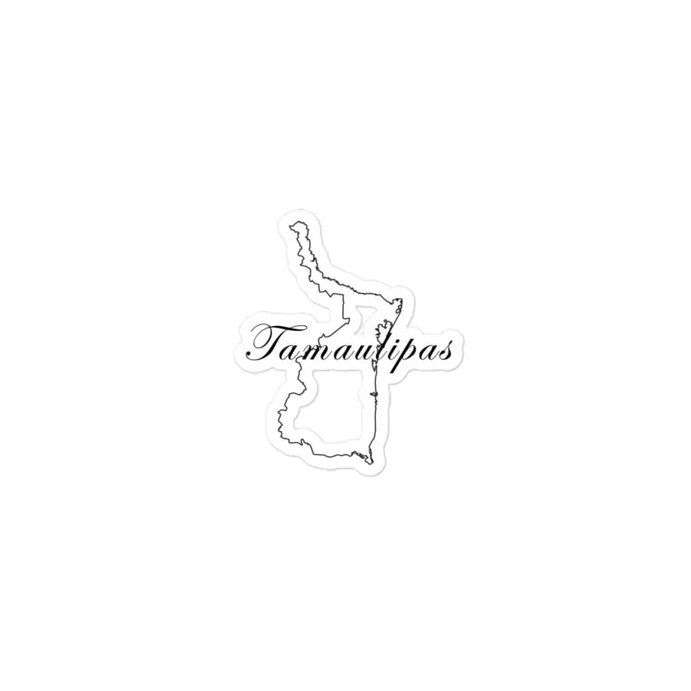 Tamaulipas Die cut Bubble free stickers, 3″×3″, White