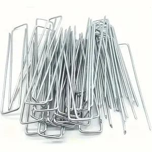 Galvanized Garden Stakes, 20/50/100 Pack 12 Gauge Metal Landscape Staples for Weed Barrier, Irrigation Tubing, Lawn, and Landscape Fabric, Garden Supplies