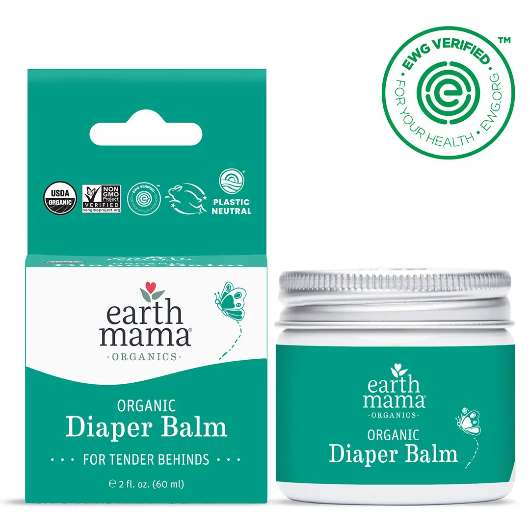 Earth Mama Organic Diaper Balm – Diaper Cream for Babies - Daily Use Gentle Diaper Area Support with Organic Calendula & Herbal Oils – 1 oz, 2 oz, or 4 oz