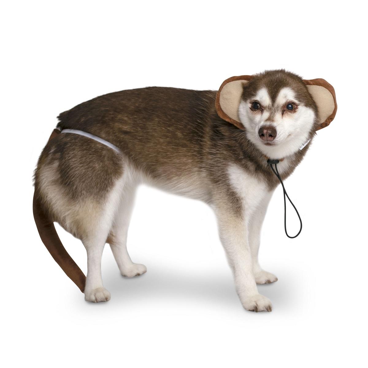 Midlee Monkey Headband & Tail Dog Costume – Adjustable Jungle Halloween Pet Outfit for Medium to Large Dogs – Fun Monkey Ears & Plush Tail Set Midlee Monkey Headband & Tail Dog Costume – Adjustable Jungle Halloween Pet Outfit for Medium to Large Dogs – Fun Monkey Ears & Plush Tail Set