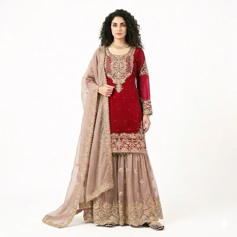 Indian outfits for women, gharara for wedding Womenswear Dress Formal Elegance Traditional
