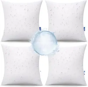 18x18 Outdoor Pillows,Set of 4 Throw Pillows ,Soft Support Throw Inserts Decorative Water Resistant for Patio Furniture and Garden