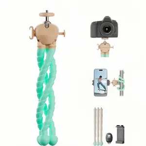 KINGJOY Flexible Tripod with Wireless Remote – Bendable Legs, Universal for iPhone, Samsung & DSLR – Ideal for YouTube/TikTok Vlogging, Photography & Travel
