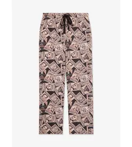 Pirate Wanted Poster Inspired Allover Print Pajama Pants for Men Women, Anime Style Character Poster Sleep Pants, Funny Adventure Lounge Pants, Cozy Relaxed Fit Loungewear Gift for Fans, Trending Style