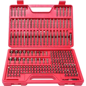208-Piece Screwdriver Bit Kit Impact Bit Set S2 Advanced Carbon Steel Drill Bits with Safety Drill Bit Nut Driver Torx Slotting Phillips Square Hexagonal Sleeve Toolbox
