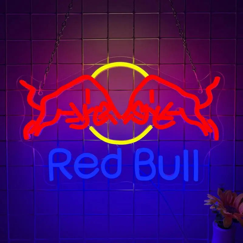 Bull Neon Light Adjustable Brightness LED Wall Art Decor Lamp, USB Powered Dimmable LED Sign for Business Bars Shops Bedrooms Christmas Birthday Gifts, Led Neon Lights, LED Decoration, Decorative Light Decor, Home Decor Light