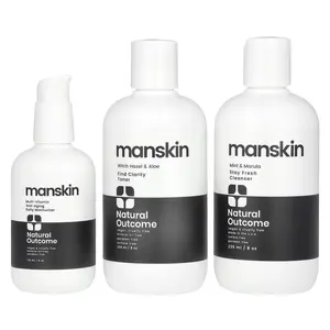 Natural Outcome Man Skin, Everyday Face Kit, 3 Piece Kit