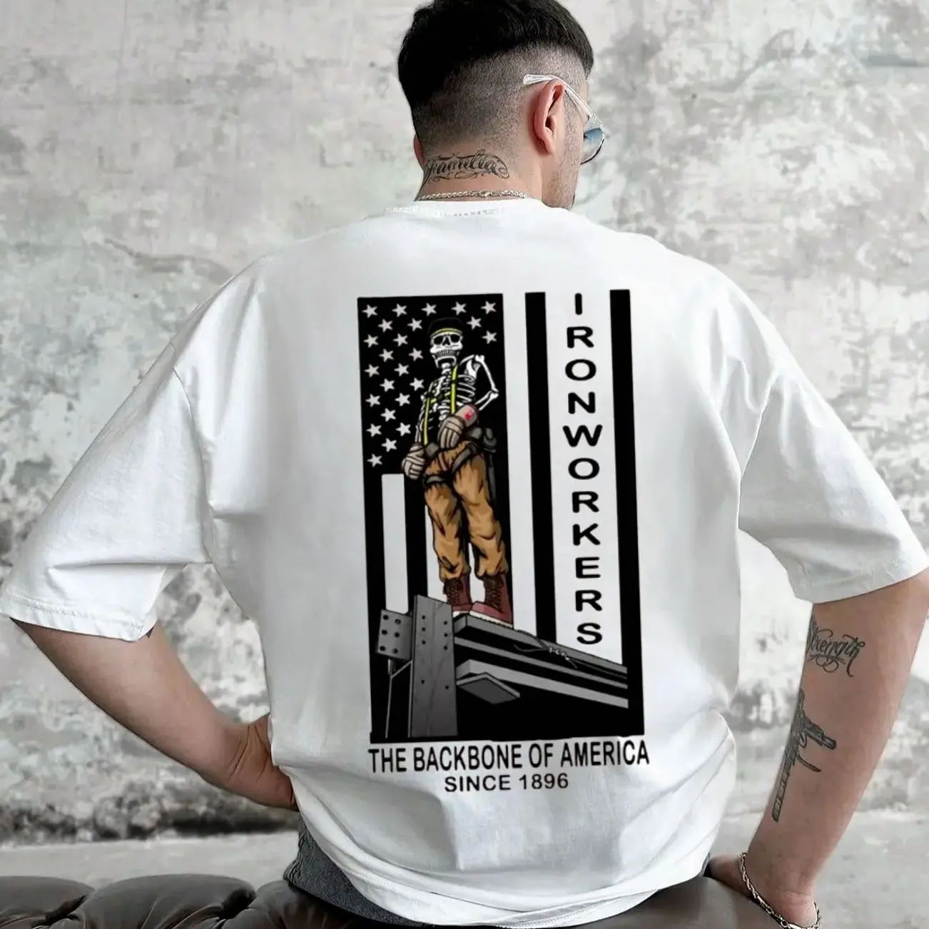 Ironworkers Graphic Tshirt – The Backbone of America Streetwear Shirt