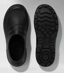 TEER Unisex Dylan Clogs - Pure Black EVA, Waterproof & Non-Slip, Ideal for Long-Standing Workers, Summer New Men's Shoes