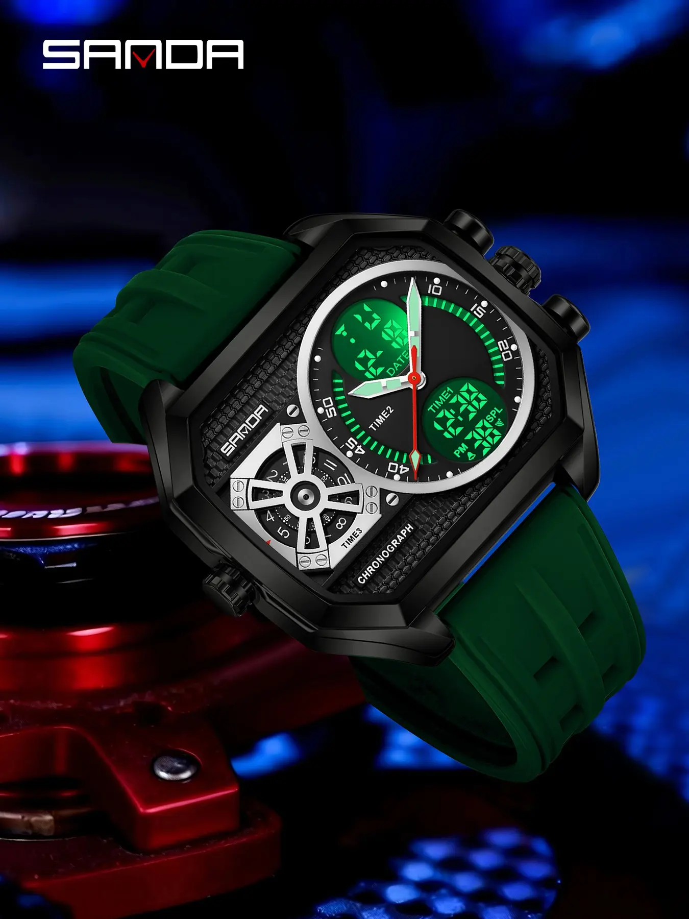 Silicone Black & Green