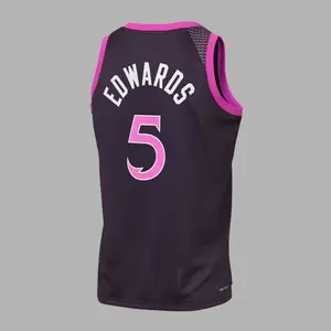 Edwards #5 Full Logo Jersey, Breathable Basketball Fan Gear