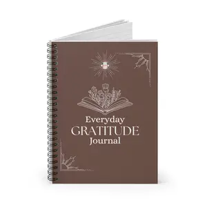 Everyday Gratitude Journal - Motivational Spiral Notebook, Self-Care Notebook, Gratitude Diary