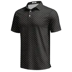 COOFANDY Men's Golf Polo Shirts Short Sleeve Quick Dry Performance Moisture Wicking Golf Shirts Casual Print Collared Shirt