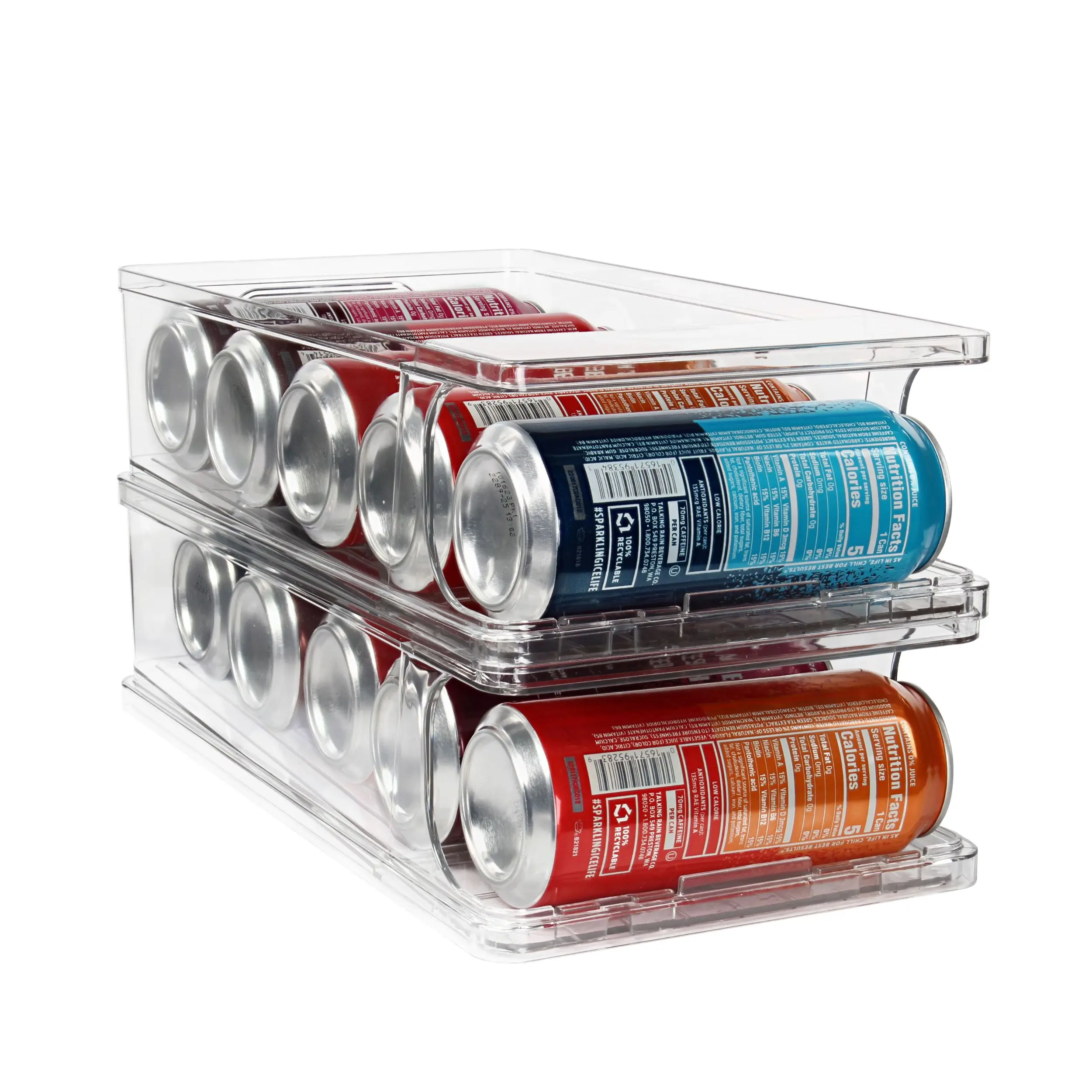 Creekview Home Emporium 4pk Clear Storage Bins - 13.5 x 7.3in Soda Can Organizer