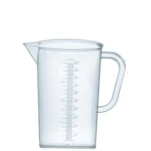 1L Plastic Graduated Beakers with Handles, Measuring Beaker 1000ml Plastic Measuring Cup