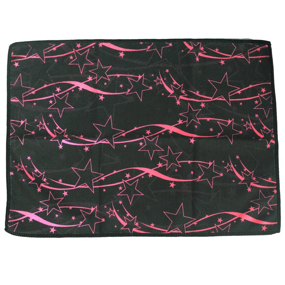 bowlingballcom Microfiber Bowling Towel Bowling Accessory (Pink Stars)