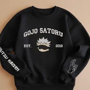 Embroidered Gojo Jujutsu Kaisen Shirt, Embroidery Gojo Satoru Hoodie, Gift For Anime Fans, Trendy Shirt For Men And Women