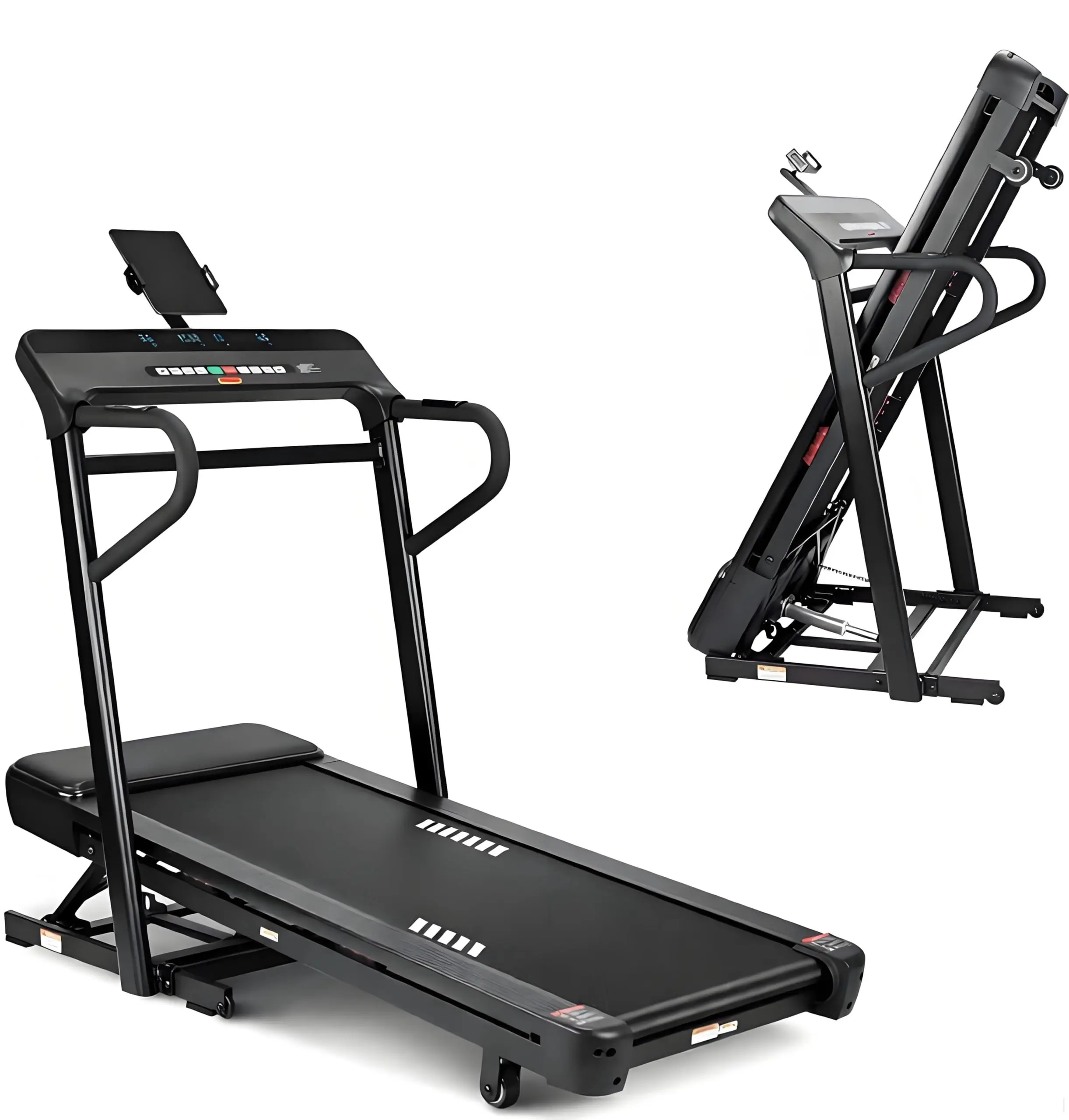 【GARVEE】Commercial Treadmill – Motorized 3% to 15% Incline & Decline – 265 lbs Capacity – Foldable Design with Phone & Tablet Stand – for Home Gym Cardio Workouts – Black