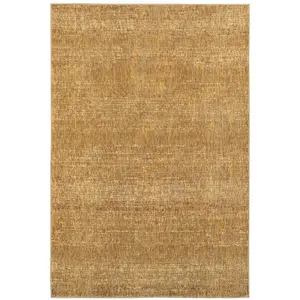 HomeRoots 510276 6 x 9 ft. Gold Rust Brown Ivory Purple & Lavender Power Loom Stain Resistant Rectangle Area Rug