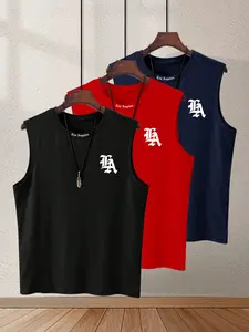Men's 3-Pack Quick-Dry Sleeveless Tank Tops, Gym Muscle Tee, Fitness Workout Vest, Casual Summer Fitted T-Shirts, Comfortable Base Layer Top for Sports & Daily Wear, Athletic Apparel, Fitness Exercise Wear