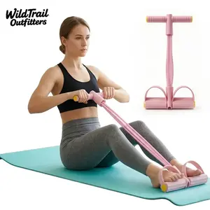 Multifunction Tension Rope 6-Tube Elastic Yoga Pedal Puller Resistance Band, Full Body Home Workout Equipment for Abdominal Training, Sit Up & Yoga Fitness
