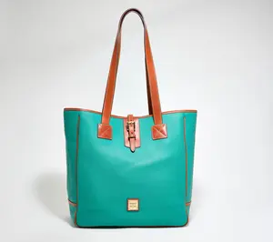 Dooney & Bourke Pebble Leather Large Buckle Tote