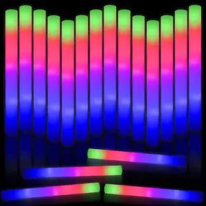 Avtctek LED Glow Sticks Bulk 45/69/70-Pack, Foam Light Up Swords with 3 Flashing Modes, Reusable Battery Operated Party Favors for Raves, Concerts, Weddings, Birthdays, Halloween & Glow in The Dark Parties