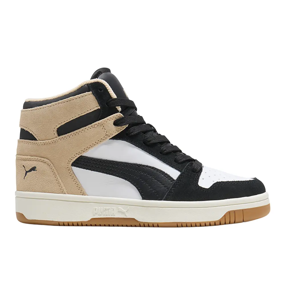 PUMA Womens Rebound Layup Caramel High  Sneakers Shoes Casual - White