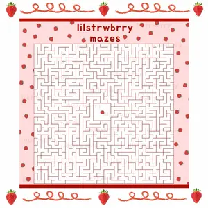Strawberry lover maze puzzle (physical product)