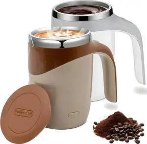 Electric coffee mixing cup, stainless steel automatic coffee mixing cup, automatic magnetic stirring coffee cup, high-speed electric mixing coffee cup, suitable for various beverages,valentines gift ideas