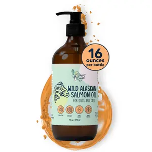 Happy Dingos Wild Alaskan Salmon Oil – Skin, Coat & Immune Support for Dogs, 16 oz