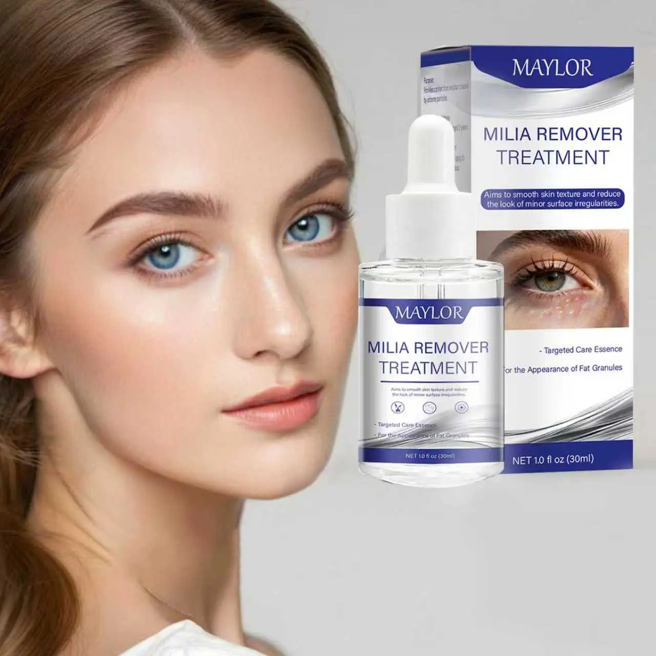 Milia Remover, Smoothing Hydrating Liquid in a Bottle to Reduce Bumps and Refine Skin Texture Around the Eyes, Restore, Radiant, Hydrate, Nourishing, Gentle, Serum, Sensitive, Lightweight, 30Ml, All Skin Types, All Natural Eye Treatments, Moisturizer