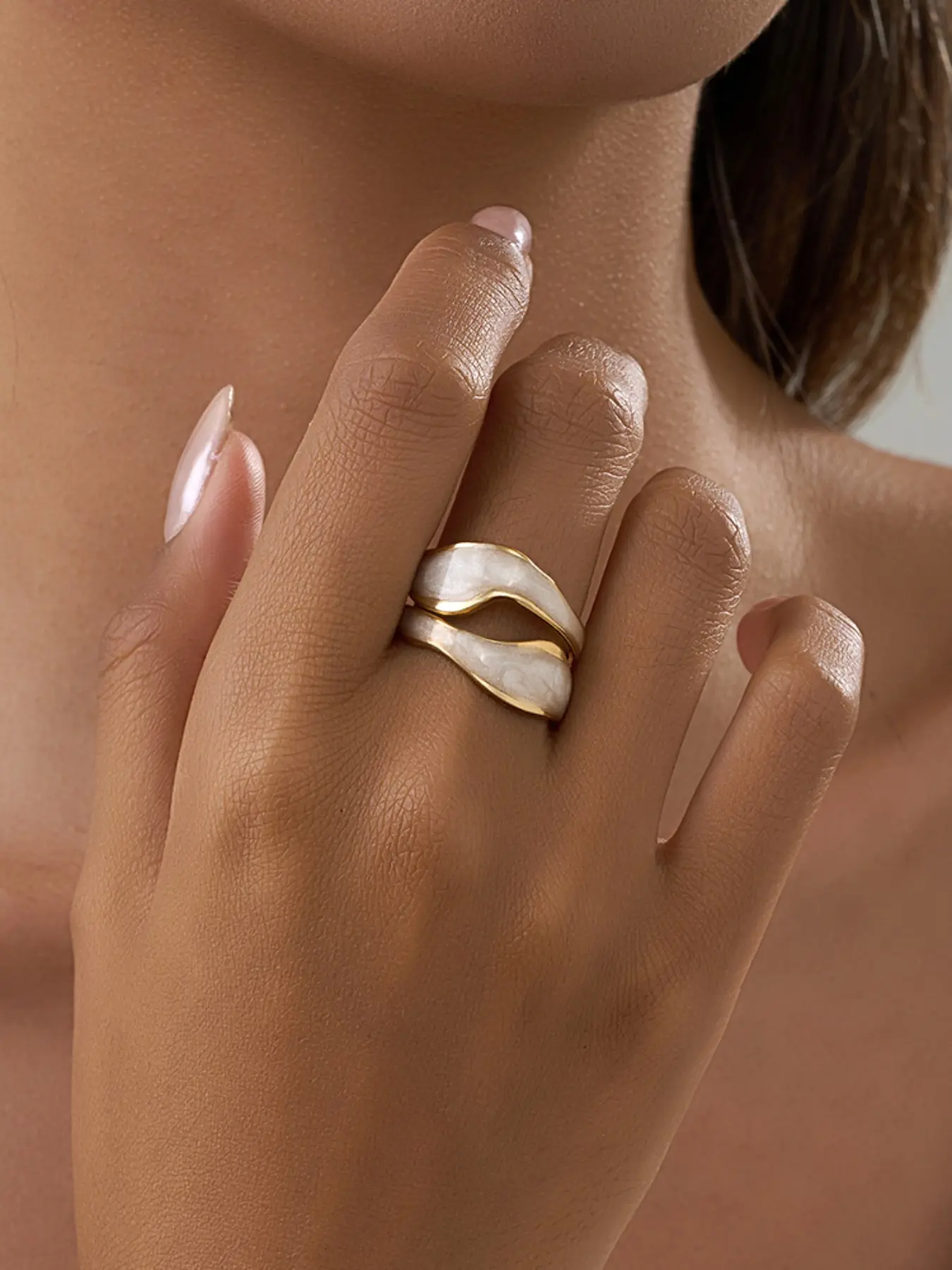 Elegant Adjustable Open Ring for Women, Adjustable Rings, Perfect Gift, Elegant Everyday Ring, Casual Fashion Accessory, Stainless Steel, All Seasons Wear