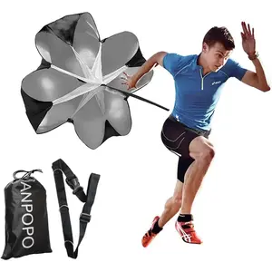Bfsmile Running Speed Training 56" Parachute with Adjustable Strap, Free Carry Bag. Speed Chute Resistance Running Parachute for Kids Youth and Adults