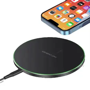 LED Light Wireless Charger Pad For iPhone 17 16 15 14 13 12   Fast Charging Station