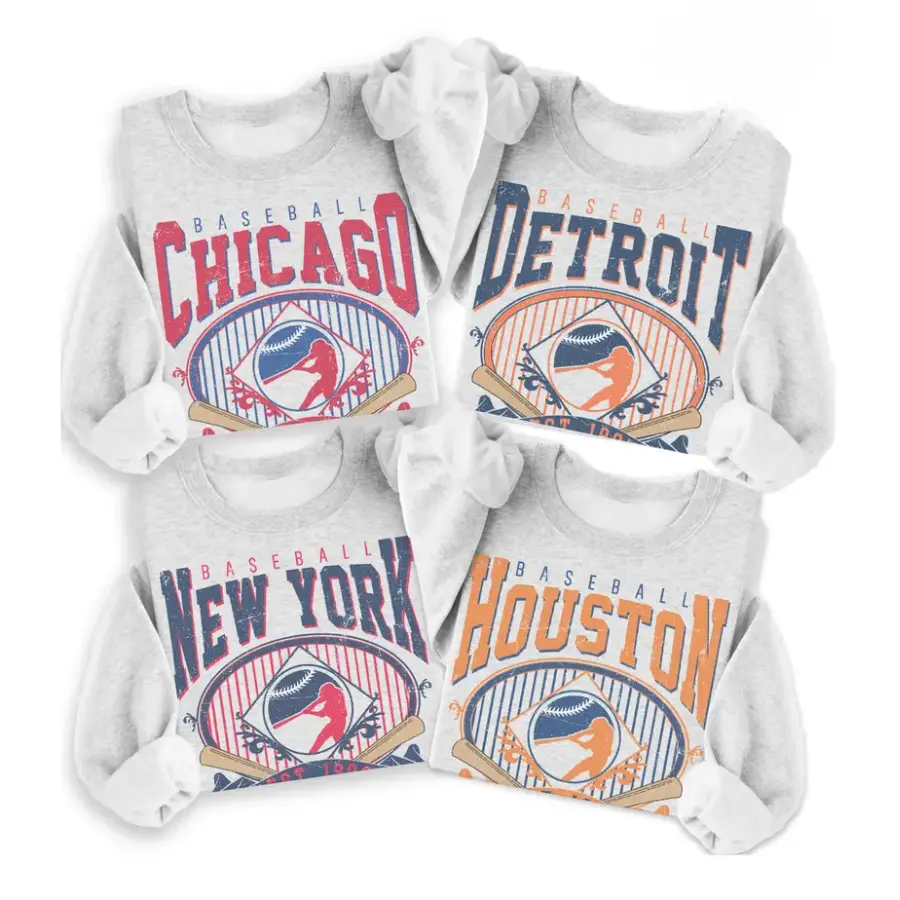 Vintage Baseball Graphic Sweatshirt, Sports Baseball Player Pullover Game Day Sweatshirt, Ballpark Baseball Top Unisex Sports Gameday, Soft Cotton