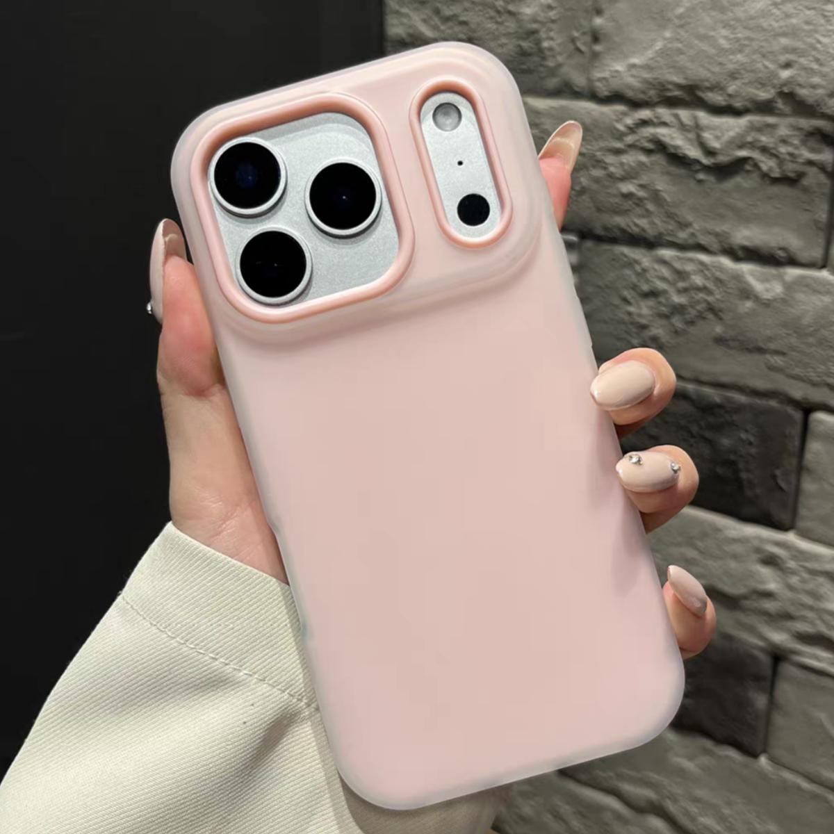 【Perfect Gift for Her】Jelly Silicone iPhone Case 2-in-1 Shockproof | Pastel Color Camera Protection Cover for iPhone 11 12 13 14 15 16 17 Pro /Pro Max/Plus/Air | Cute Aesthetic Case for Women Girls