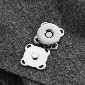 Magnetic Snap, 10 Pairs Plum Blossom Magnet Buttons, Metal Magnetic Snap Buttons, Closure Clasps Fastener for Clothes Purses Bag Leather Sewing Craft, Button Design