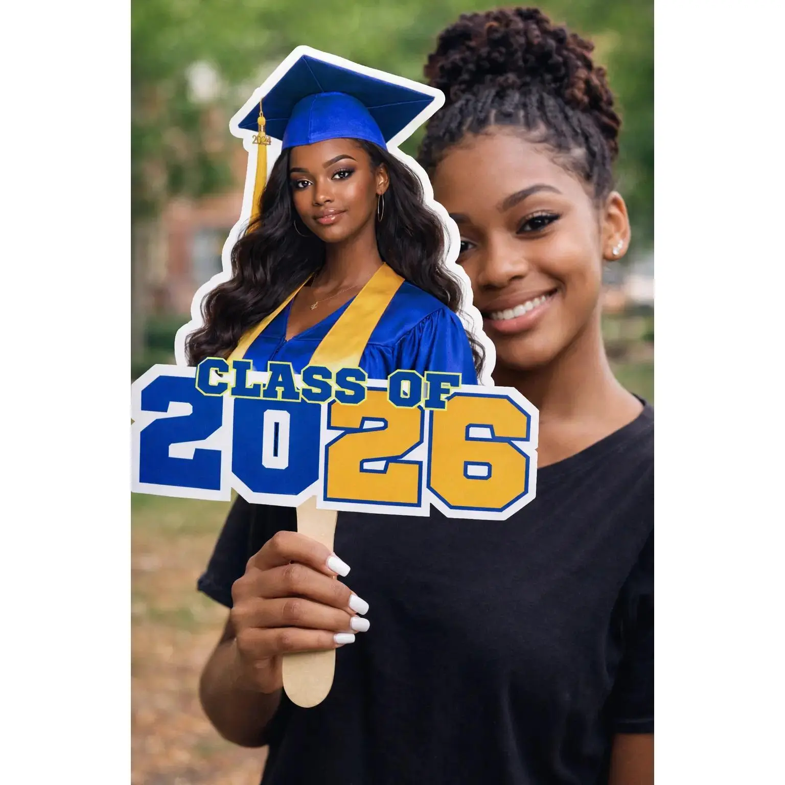 Custom Big Head Graduation Fans