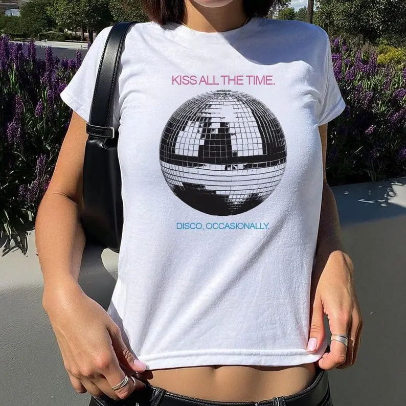 HS4 baby tee, HS merch, Kiss all the time/Disco, occasionally. Concert t-shirt