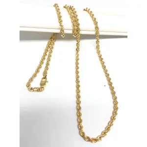 10k Solid Gold Yellow Rope Chain 18-26 inches 2.9mm (Semi-Hollow Style)